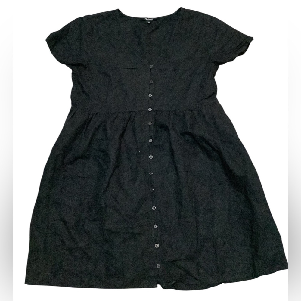 Madewell black Button-Front  Dress